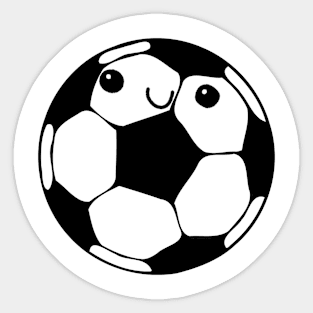 Cutey Face Soccer Ball Sticker